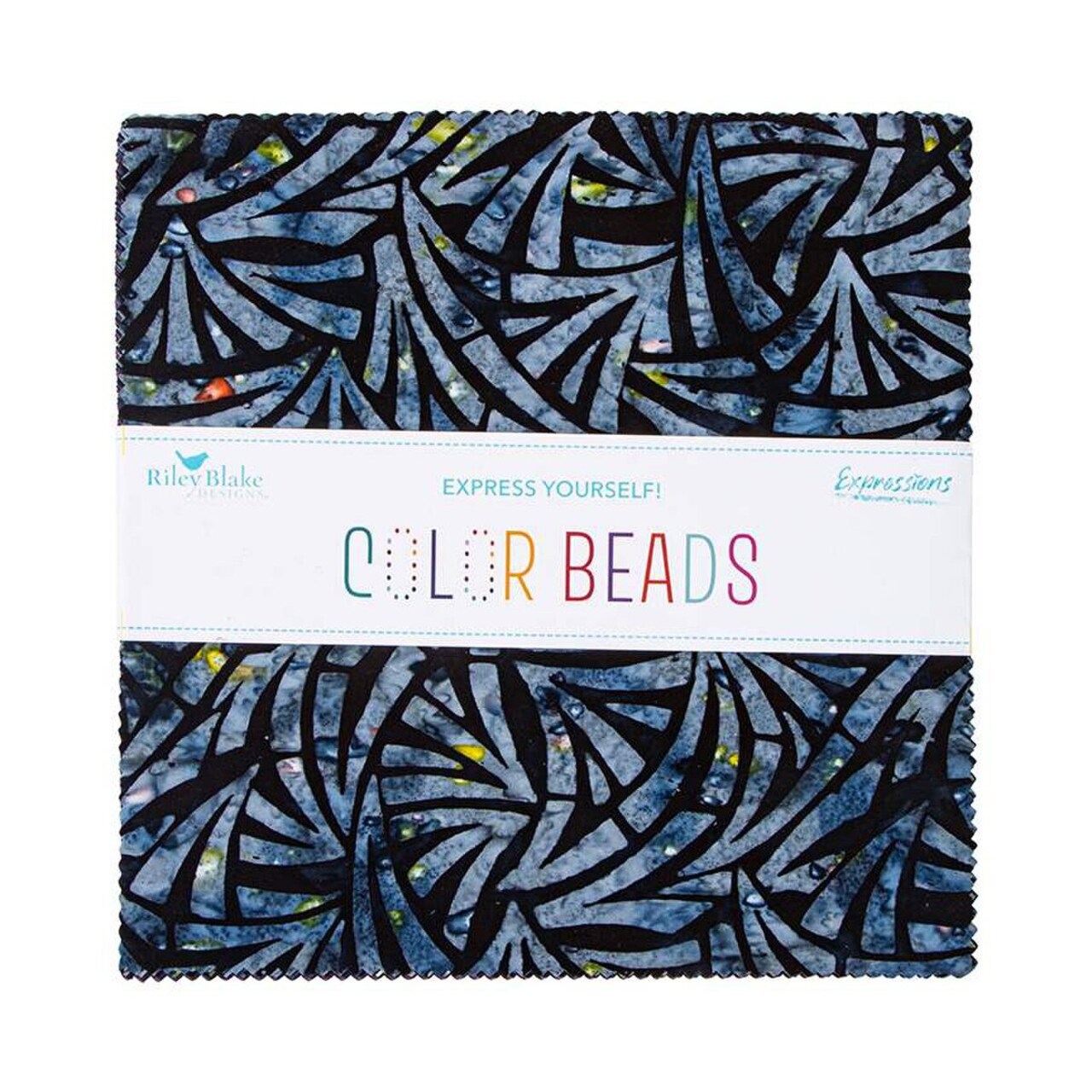 Express Yourself! Batiks 10" Square Pack (Layer Cake / 10" Stacker) in Color Beads by Riley Blake Designs for Riley Blake (10-23252-42)